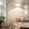Dimmable Floor Lamp, Arc Floor Lamp with Dimmer, Black Standing