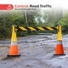 Retractable Traffic Cone Warning Belt - Hazardous Caution Tape Style,