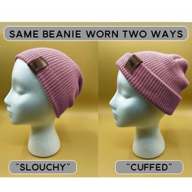 REDCUB Toddler and Baby Beanie | Girls Boys Acrylic Kids Baby Beanies | Knit Winter Hat | 12-36 Months (Dusty Pink)