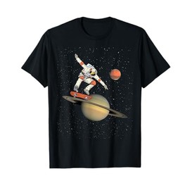 Skater Skate Board Skateboard Astronaut Ramp Trick T-Shirt