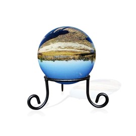 Black Iron Ball Stand - Gazing Globe Stand for Balls, Sphere Holder Wrought Iron Display Stand, Crystal Ball Stand, Glass Bowl Ring Metal Egg Stands, Gazing Ball Stand(3.5" Diameter X 2" Tall)