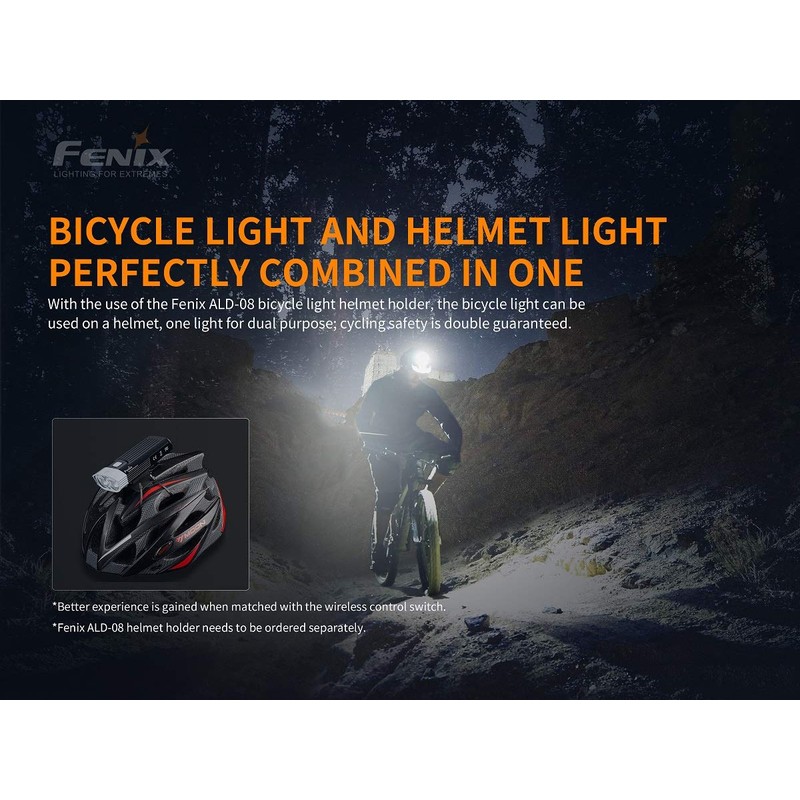 fenix Unisex's BC30 V2 2200 Lumen Wireless Remote Front Bike
