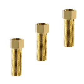 GUXGUY 1/2" Extension Brass Pipe Fitting 1/2"NPT Female to 1/2" Male Pipe Hex Bushing Adapter ，Converter Adapter Male Pipe Extension Connector Fitting Female Length 70 mm（3PCS）