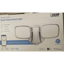 Feit Electric 28W Smart LED White Hard Wire Security Flood Lights Outdoor NEW!