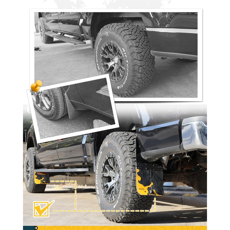 Trumgeta 4PCS Upgraded Truck Mud Flaps Fit for Toyota Tundra