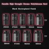 TONYNOL 1" Inch Drive Deep Impact Socket Set,9 Pieces,6-Point,Metric Sizes(24mm,27mm,30mm,32mm,36mm,38mm,41mm,46mm,50mm),Cr-Mo