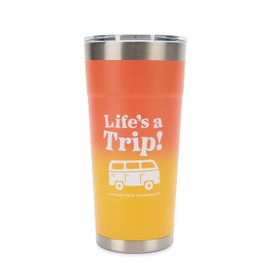 Camco Life is Better at The Campsite 20oz Painted Tumbler | Features Superior Heat and Ice Retention, Made of Kitchen-Grade Stainless Steel, and a Unique Design of Life’s a Trip! (53318)