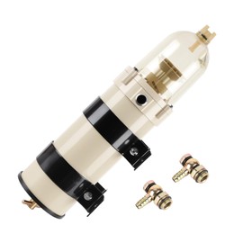 AUIVERED 1000FG 1000FH Diesel Fuel Filter Water Separator - 1000 Series 180 GPH Element Marine Boat Equivalent - 30 Micron Marine Fuel Filter with Hand Twist Vavle