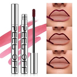 Long Lasting Peel Off Lip Liner Tattoo, 1 Count Moisturizing Lip Liner, Easy To Coloring Lipstick for All Occasions Lip Makeup, Christmas Gift - Color: #02, Specification: one-size