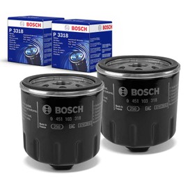 2x Original Bosch 0451103318 Oil Filter Compatible with A2 1.4L 1.6L 2000-2005 Polo 1.0L-1.6L 1990-2014 Golf III 1.4L 1.6L 1991-1997 B.o.r.a 1.4L 1.6L 2000-2005