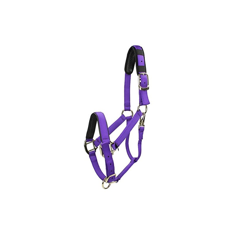 Shires Topaz Nylon Pony/Horse Headcollar - Purple Cob