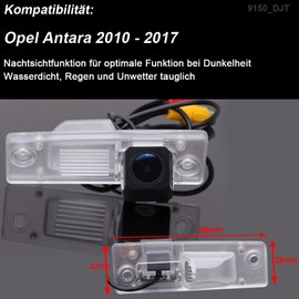 Kalakass Waterproof Backup Camera Color Car Rear View Camera 170 Degree Viewing Angle License Plate with Night Vision Compatible with Antara 2010-2015