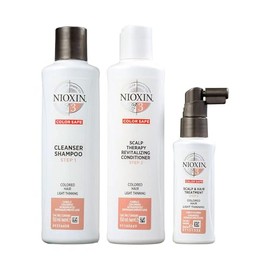 Nioxin Kit #3 de Crecimiento de Cabello, para Caída Moderada y Cabello Teñido (3 Piezas: Shampoo 150ml, Acondicionador 150ml, Tratamiento 50ml)