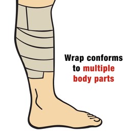 ACE 3 Inch Self-Adhering Elastic Bandage – Beige, No Clips Needed Sports Compression Wrap for Knee, Ankle & Elbow Support (1 Count)