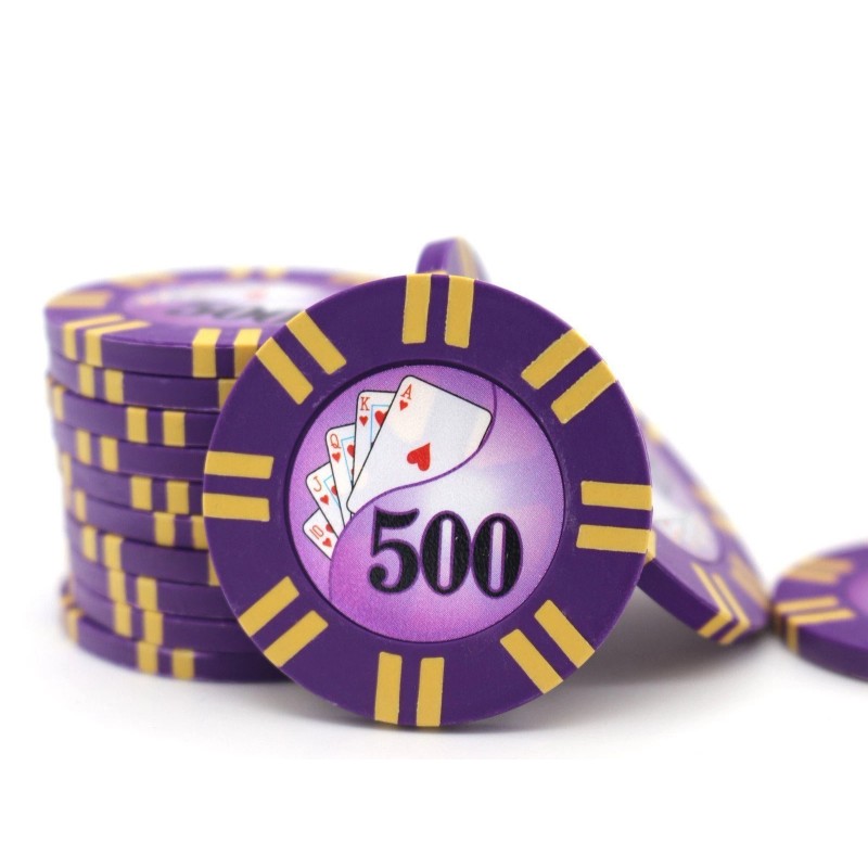 600 Poker Chips 2 Stripe Twist 8 Gram - Pick