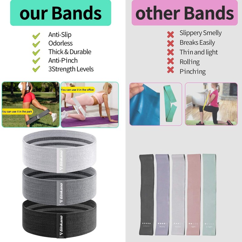 Haquno Resistance Bands, Fitness Bands, Hip Resistance Bands Set with