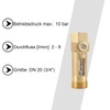 NICCOO Brass Flow Meter, External Thread 3/4 Inch/DN20 Flow Rate