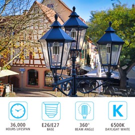 LED Corn Light Bulb 2 Pack 200W Equivalent Cool Bright Daylight White 30W 6500K 3000 Lumen E26/E27 Medium Base New Corn Shape 360°Beam Angle for Outdoor Indoor Factory Warehouse Garage Shop Street