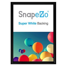SnapeZo Black Poster Frame A3 Size, 1.2 Inch Aluminum Profile, Front-Loading Snap Frame, Wall Mounting, Premium Series