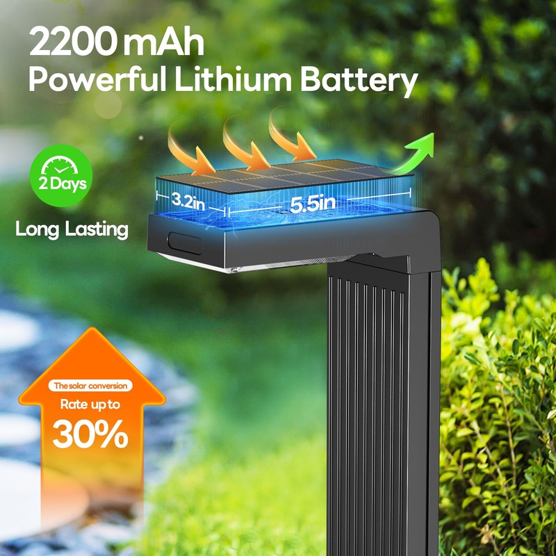 COXSENI Solar Pathway Lights Outdoor 6Pack, 400LM Motion Sensor Walkway