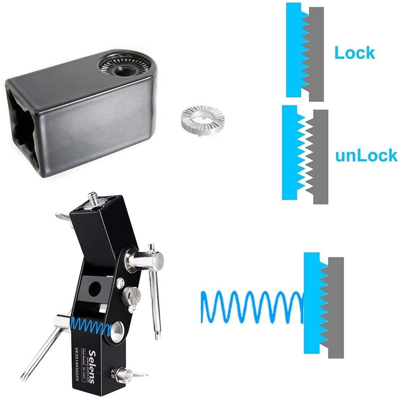 Selens Photography Umbrella Strobe Holder Studio Bracket 180° Adjustable Tripod