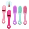 5-Pack Soft Silicone Manual Facial Cleansing Brushes, Face Scrubber Cleanser