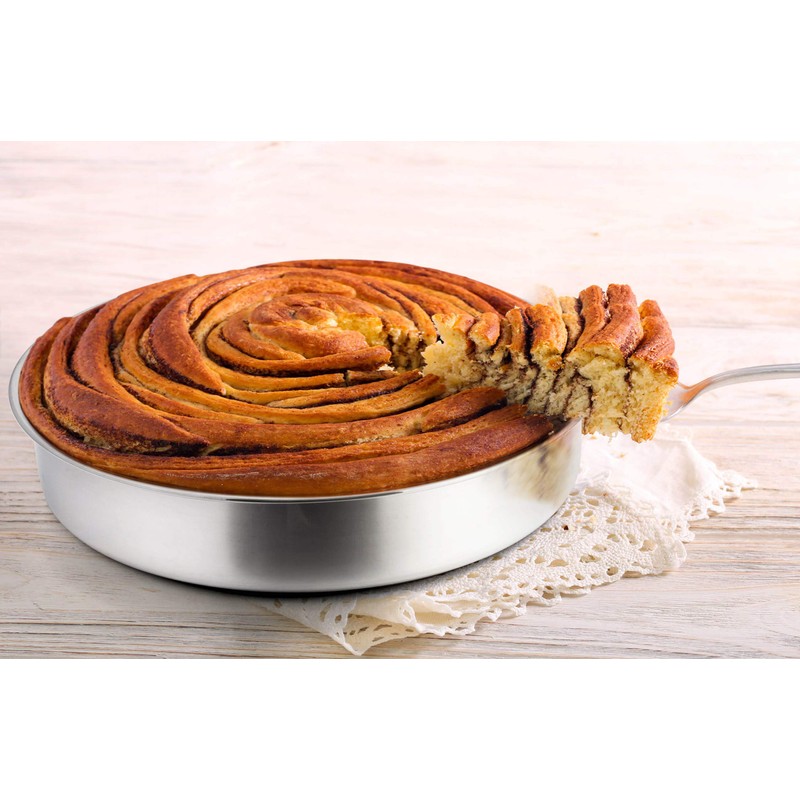 P&P CHEF Cake Pan Set of 4, Stainless Steel Baking