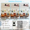 Depuley Modern Ceiling Fan with Light: 42-Inch Black Small Fans