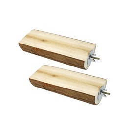 Percha para Jaula De Loros, Plataforma Plana De Madera para Pájaros, Loros, Ratas Y Animales Pequeños (2 Unidades)