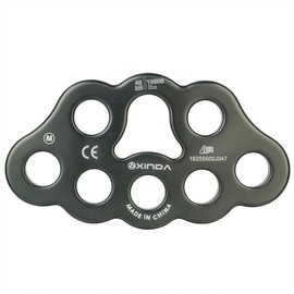 ANCLLO Rigging Plate 8 Holes Paw Descender Plate Multi Anchor Point Connector Gear for Caving Climbing Rescue