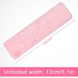 Bojueshaw 2pcs Rabbit Fur Car Safety Seat Belt Pads,Soft Plush Seatbelt Strap Cover,Fluffy Shoulder Strap Cover for Adults Kids Backpack Car Seat Belt(Pink)