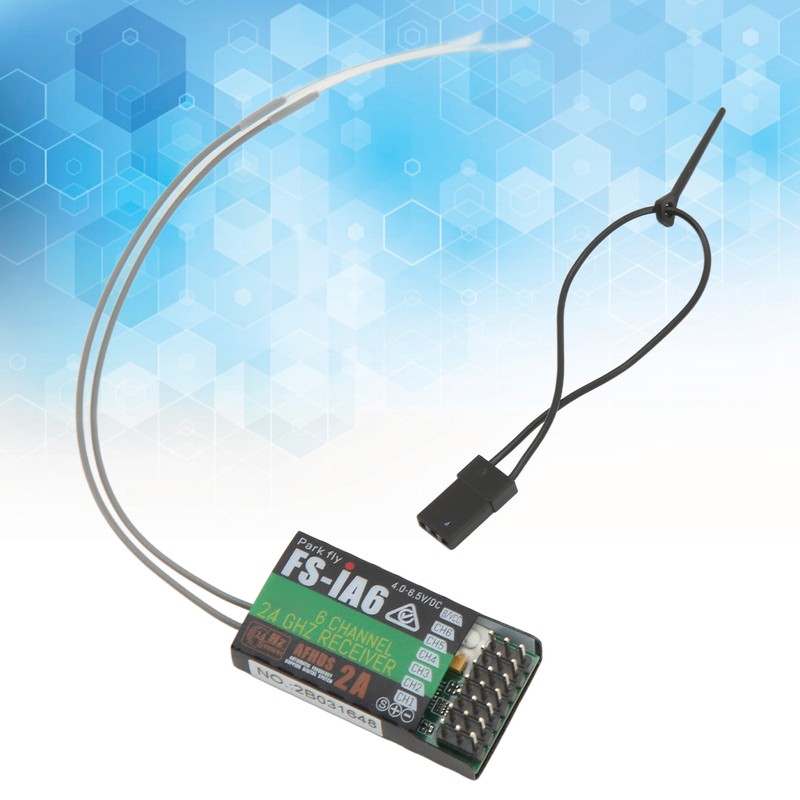 FS IA6 RC Receiver 2.4GHz 6 Channels with Dual Antenna