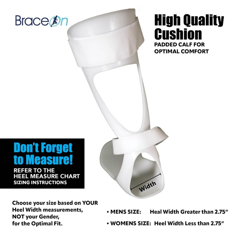 BraceOn AFO Swedish Drop Foot Stabilizer for Walking and Exercise,