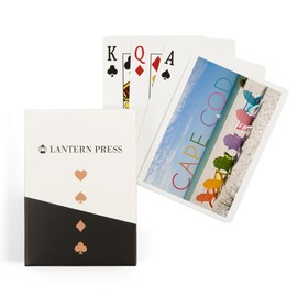Lantern Press Cape Cod, Massachusetts, Colorful Beach Chairs (52 Playing Cards, Poker Size Card Deck with Jokers)