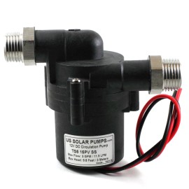 US Solar Pumps 12VDC Solar Hot Water Pump, can be run directly from PV (food grade) - 2.2 GPM
