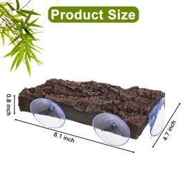 ZENFUN Turtle Basking Platform, Baby Tortoise Climbing Shale Resin Ledge Stone with Strong Suction Cups, Turtle Resting Basking Platform, Turtle Dock Basking Area for Amphibians Frogs