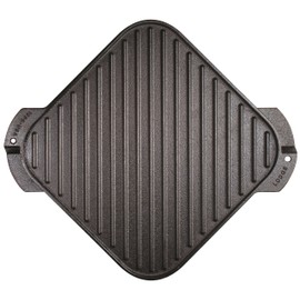Lodge LSRG3 Cast Iron Single-Burner Reversible Grill/Griddle, 10.5-inch