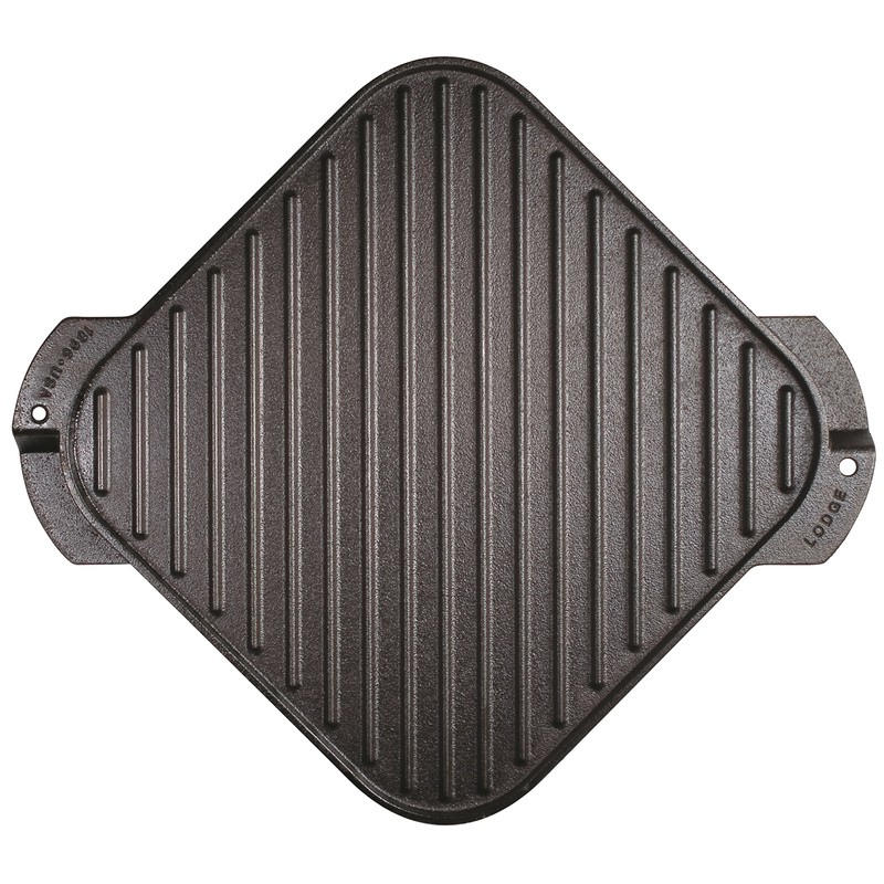 Lodge LSRG3 Cast Iron Single-Burner Reversible Grill/Griddle, 10.5-inch