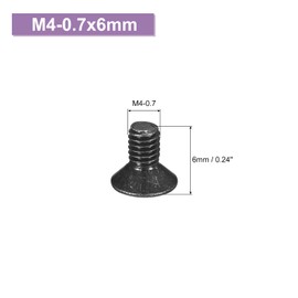 uxcell 50 pcs M4-0.7x6 Machine Screws Phillips Pan Cross Head Screws Fasteners Bolts Carbon Steel Black for Wall Socket,House Repairs