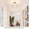 Jolydoly Semi Flush Mount Ceiling Light,Globe Glass Ceiling Light,Vintage Small