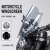 Motorcycle Windshield Deflector with Bracket Double Bubble Windscreen Fit for