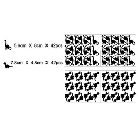 Melissalove Wall Stickers of Dinosaurs 84pcs/Pack Wall Stickers for Kids Room Baby Nursery Wall Art Decal DIY Stickers JW574 (Dark Green+Apple Green)