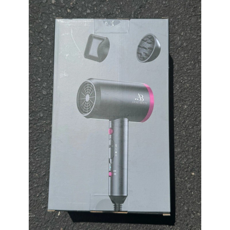 Anne Bety Ionic Hair Dryer with Diffuser, Powerful 1800W Blow