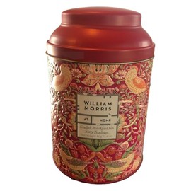 William Morris At Home - English Breakfast Tea Tin (60 Tea Bags) (Strawberry Thief Artistic Tin)