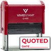 All Quality Quoted (w Date line) Self-Inking Rubber Stamp (Red