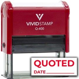 All Quality Quoted (w Date line) Self-Inking Rubber Stamp (Red Ink) - Q-400