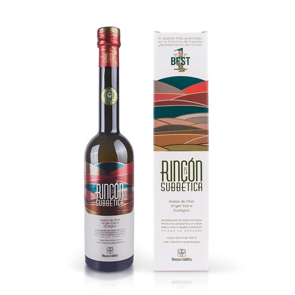 Rincon De La Subbetica- Award Winning, Organic Cold Pressed EVOO Extra Virgin Olive Oil, 17-Ounce Glass Bottle