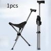 perfeclan Trekking Pole with Seat, Portable Stool, Practical Non-Slip Folding