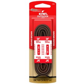 Kiwi Shoe Laces Outdoor Round Round Brown 54 Inches - 3 pack