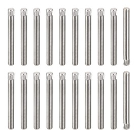 sourcing map 3x30mm 304 Stainless Steel Dowel Pins, 20Pcs Knurled Head Flat Chamfered End Dowel Pin, Wood Bunk Bed Shelf Pegs Support Shelves Fasten Elements